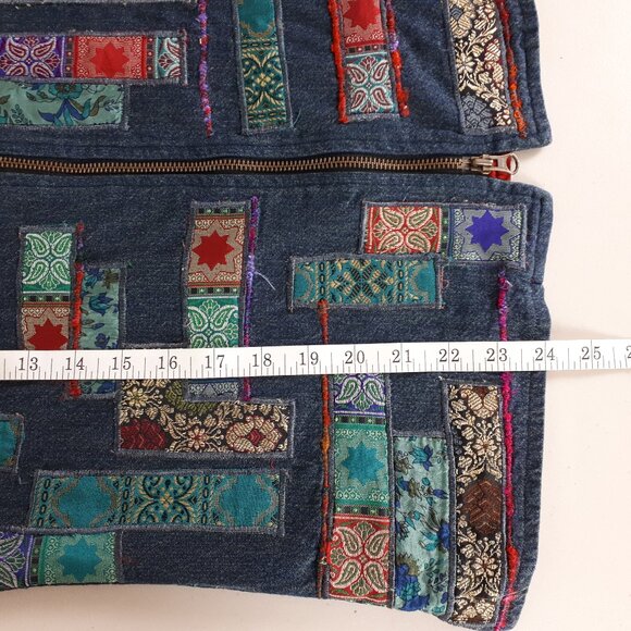 Coldwater Creek Vintage Patchwork Denim Vest - Picture 12 of 14